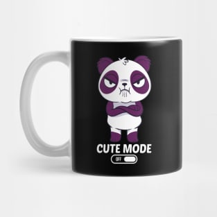 Cute mode off, funny mad panda graphic, mama bear humor cartoon, Men Women Mug